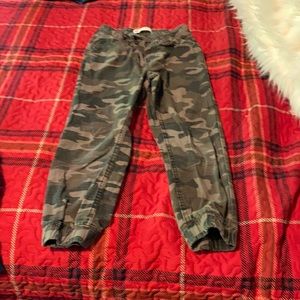 Boys camo pants.  Banded cuff